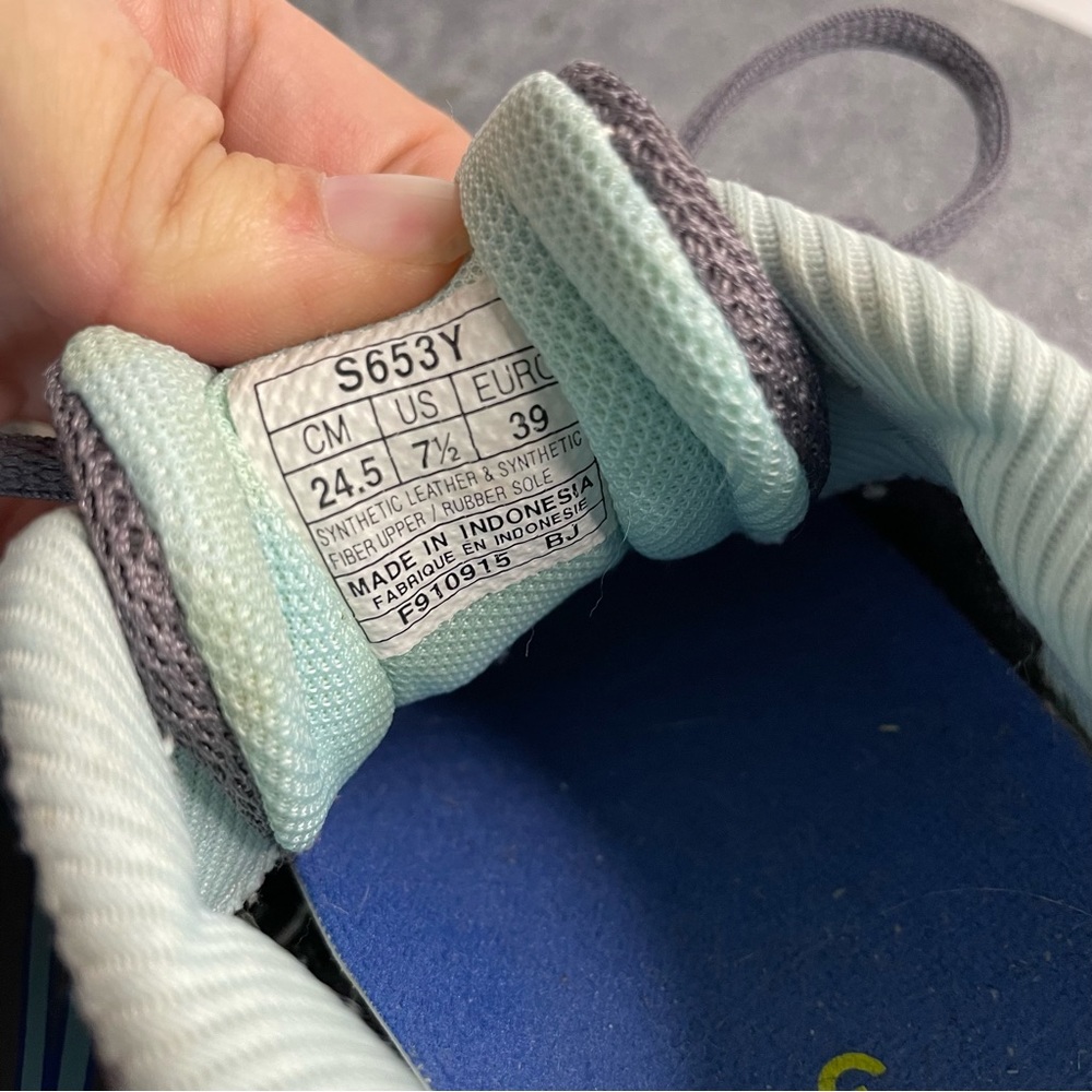 💛 ASICS Grey And Blue Training Tennis Shoes S653Y 7.5 - Picture 10 of 10